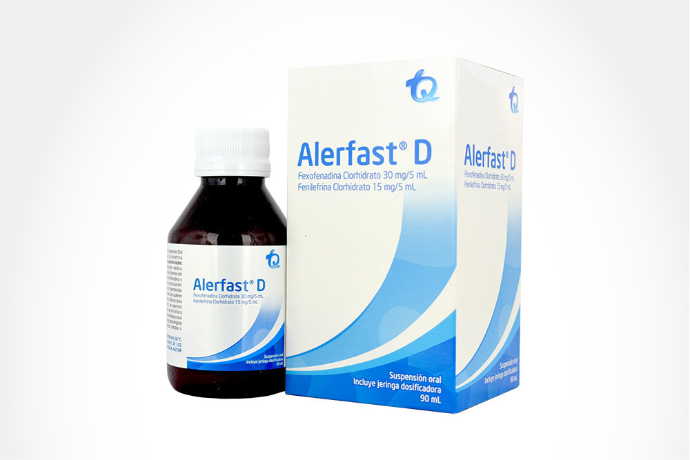 Alerfast D Suspensión Oral 30 / 15 mg / 5 mL Caja Con Frasco Con 90 mL