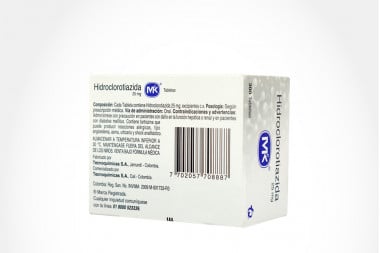 Hidroclorotiazida 25 mg Caja Con 300 Tabletas