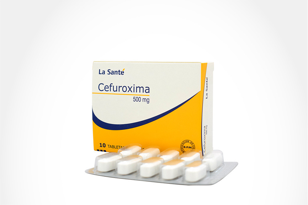 Cefuroxima 500 mg Caja Con 10 Tabletas