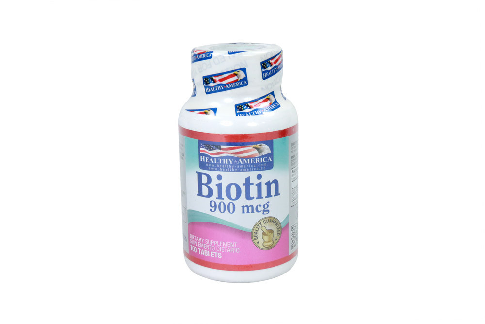 Biotin Healthy 900 mcg Frasco Con 100 Tabletas