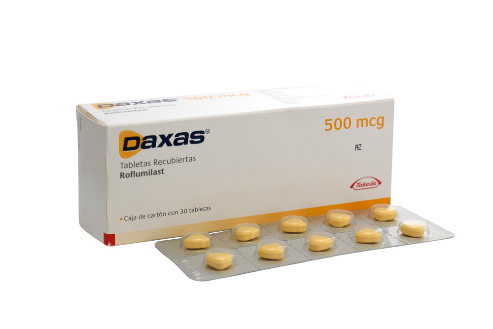 Daxas 500 mcg Caja Con 30 Tabletas Recubiertas