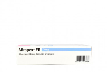 Mirapex ER 3 mg Caja Con 30 Comprimidos De Liberación Prolongada