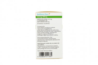 Jardiance Duo 12,5/850 mg Caja Con 60 Tabletas Recubiertas