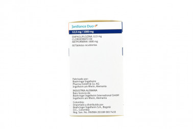 Jardiance Duo 12,5/1000 mg Caja Con 60 Tabletas Recubiertas 