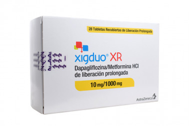 Xigduo XR 10 / 1000 mg Caja Con 28 Tabletas Recubiertas De Liberación Prolongada