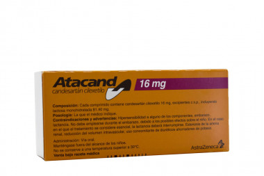 Atacand 16 mg Caja Con 30 Comprimidos 