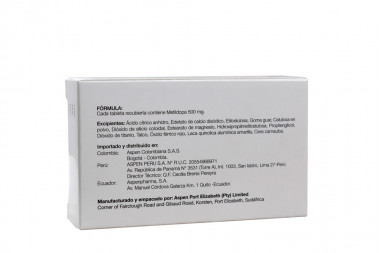 Aldomet 500 Mg Caja Con 30 Tabletas Recubiertas