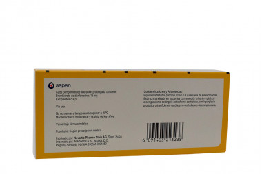 Enablex 15 mg Caja Con 28 Comprimidos