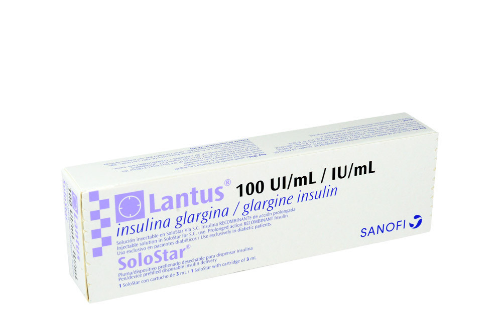 Lantus 100 UI/mL Caja Con Frasco De 3 mL - Sanofi Aventis