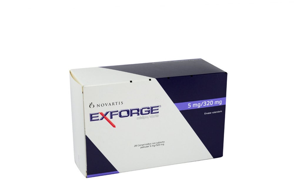 EXFORGE 5 / 320 mg Caja Con 28 Comprimidos Con Cubierta