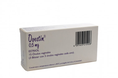 Ovestin 0.5 mg Caja Con 15 Óvulos Vaginales 