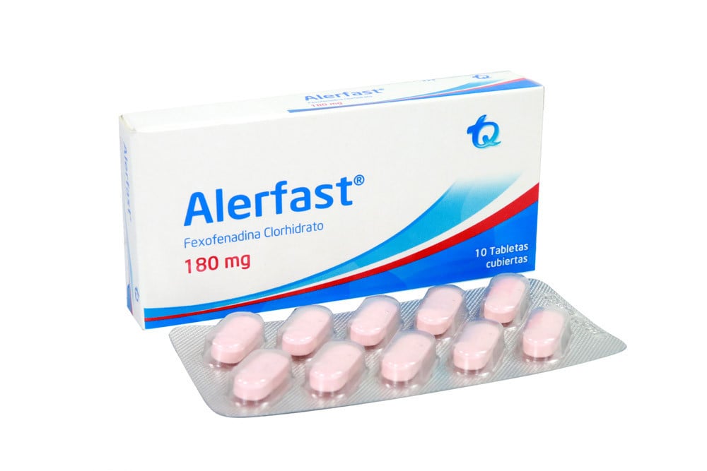 Alerfast 180 mg Caja Con 10 Tabletas Cubiertas Alerfast 180 Mg Caja Con 10 Tabletas Cubiertas