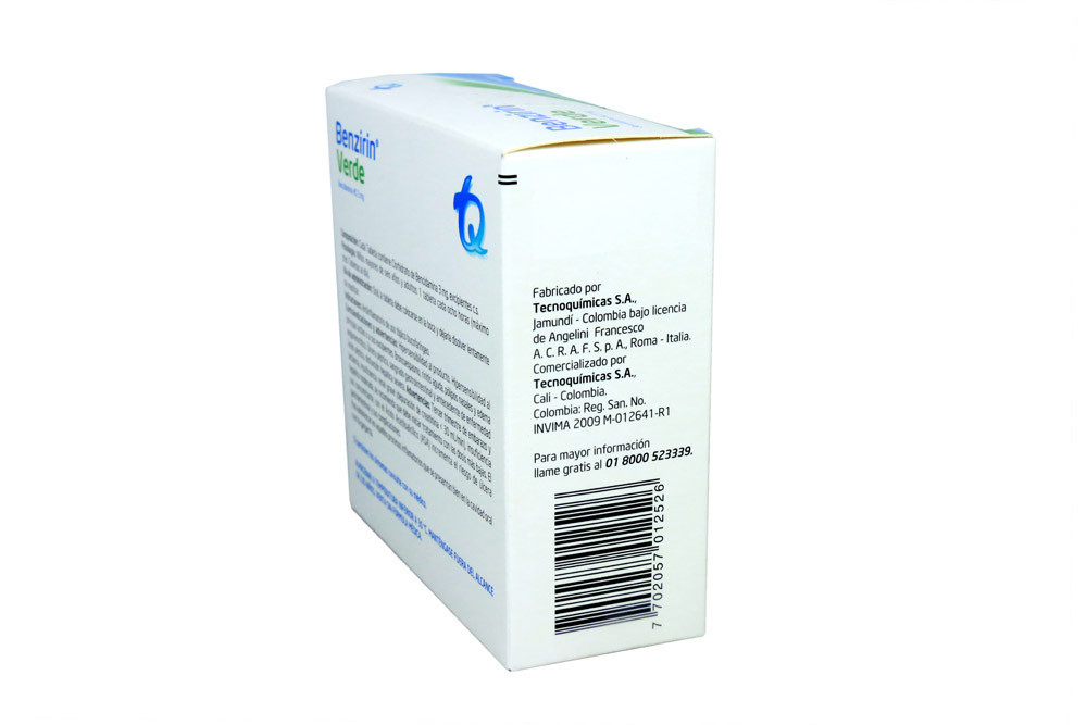 Benzirin Verde 3 mg Caja Con 12 Tabletas