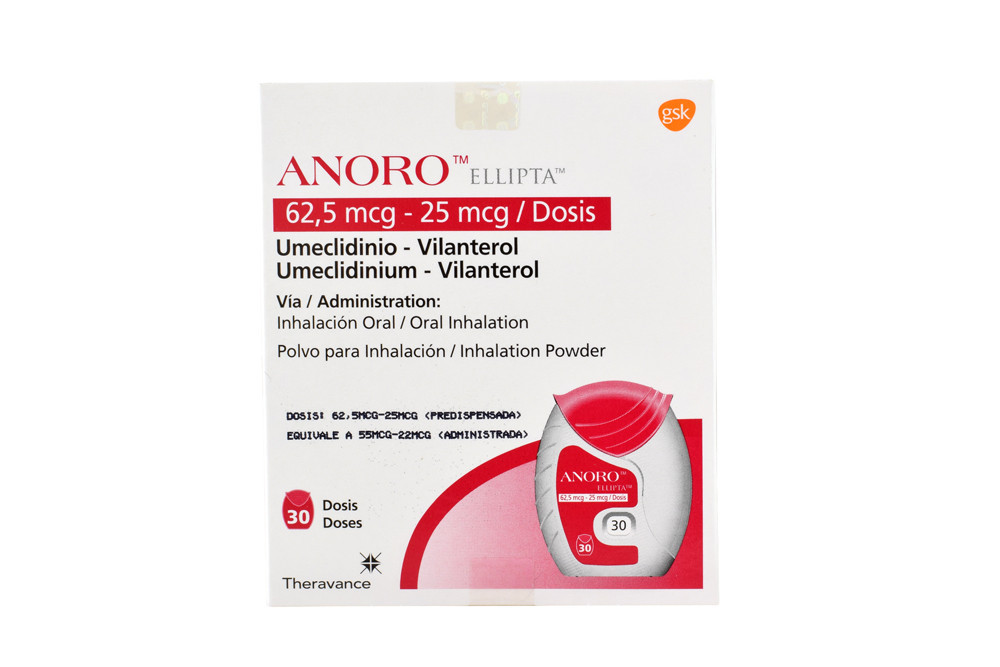 Anoro Ellipta 62,5 / 25 mcg Polvo Para Inhalación Caja Con 30 Dosis