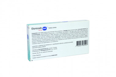 Etoricoxib 120 mg Caja Con 7 Tabletas Recubiertas