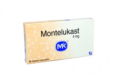 Montelukast 4 mg Caja Con 10 Tabletas Recubiertas