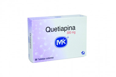 Quetiapina 300 mg Caja Con 30 Tabletas Cubiertas
