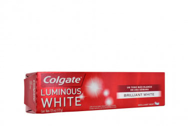 Colgate Crema Dental Luminous White Caja Con Tubo Con 125 mL