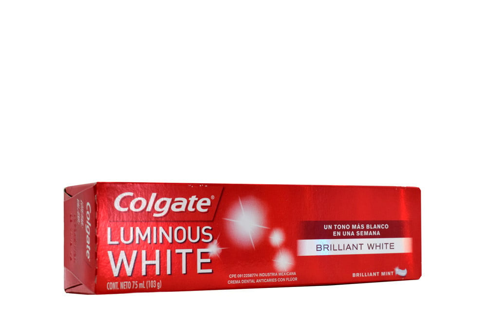  Colgate Luminous White Crema Dental Caja Con Tubo Con 75 mL 