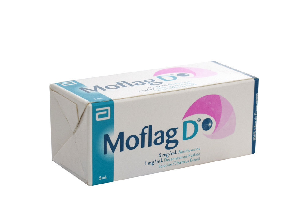 Moflag D 5 / 1 mg /mL Solución Oftálmica Estéril Caja Con Frasco Con 5mL 