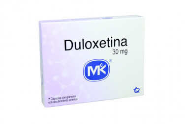 Duloxetina 30 mg Caja Con 7 Cápsulas Con Granulos Con Recubrimiento Entérico