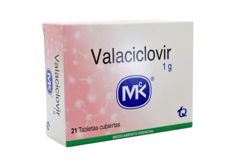 VALACICLOVIR MK 1G CAJ X 21 TAB 0708669 CAJ 21 NA TECNOQUIMICAS S.A.