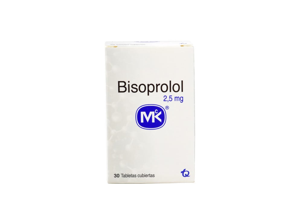 Bisoprolol 2,5 mg Caja Con 30 Tabletas Cubiertas