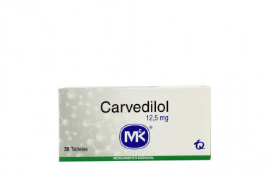 Carvedilol MK 12.5 mg Caja Con 30 Tabletas 