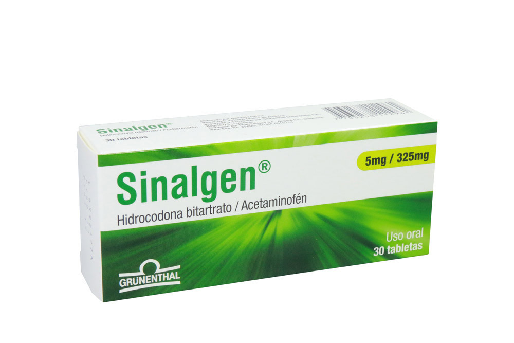 Sinalgen 5 mg/ 325 mg Caja Con 30 Tabletas 