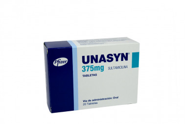 UNASYN 375 mg Caja Con 20 Tabletas