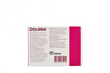 Doliren 5 / 325 Mg Caja Con 10 Tabletas Recubiertas