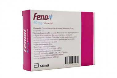 Fenox 40 mg Caja Con 30...