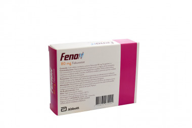 Fenox 80 mg Caja Con 30 Tabletas Recubiertas