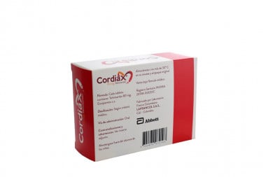 Cordiax 80 mg Caja Con 30 Tabletas 