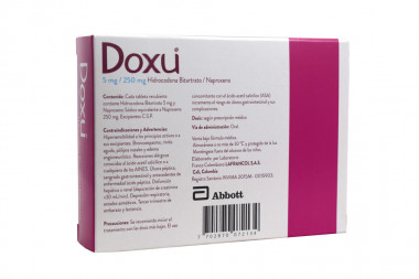Doxu 5 / 250 mg Caja Con 10 Tabletas  Recubiertas
