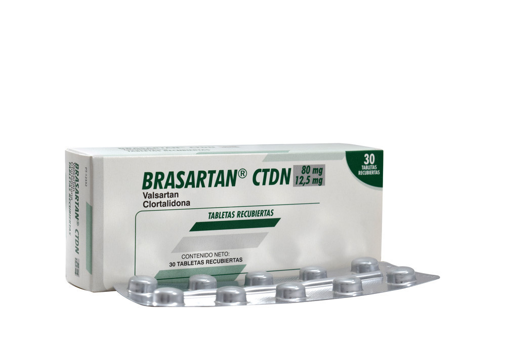 Brasartan Valsartán 8 / 12.5 mg Caja Con 30 Tabletas 