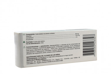 Brasartan Valsartán 8 / 12.5 mg Caja Con 30 Tabletas 