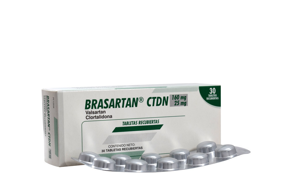 Brasartan CTDN 160 / 25 mg Caja Con 30 Tabletas Recubiertas