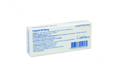Tensofar 50 mg Caja Con 30 Tabletas
