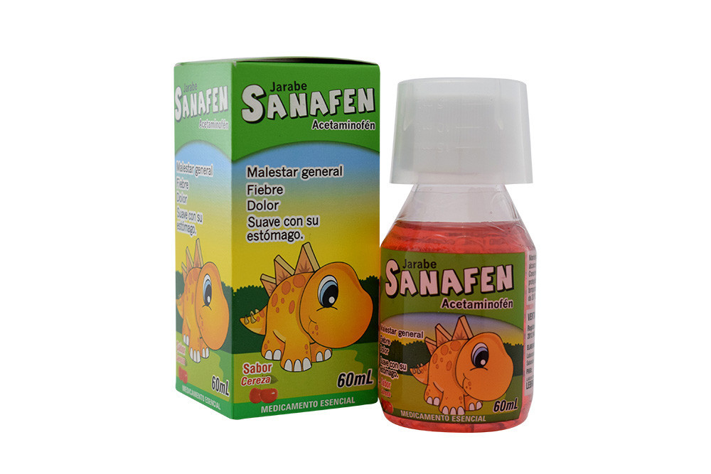 Sanafen Jarabe Caja Con Frasco Con 60 mL  – Sabor A Cereza