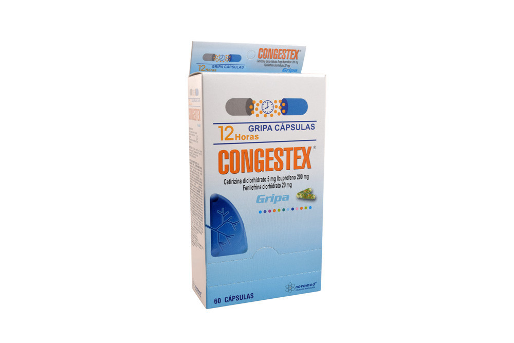 Congestex 5 / 200 / 20 mg Caja Con 60 Cápsulas