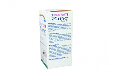 Ziped Forte Solución Oral 4 mg / mL Caja Con Frasco Con 90 mL - Sabor A Durazno 