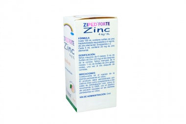 Ziped Forte 4 mg / mL Sabor A Durazno Caja Con Frasco Con 90 mL