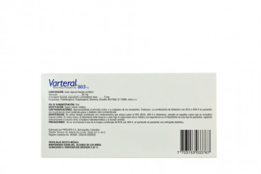 Varteral 80/5 mg Caja Con 28 Cápsulas Blandas