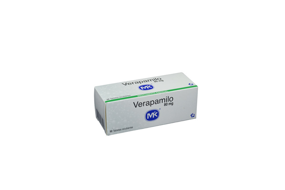 Verapamilo 80 mg Caja x 50 Tabletas Recubiertas - Tecnoquímicas