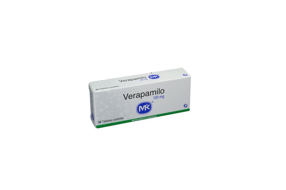 Verapamilo 120 mg Caja Con 30 Tabletas Cubiertas