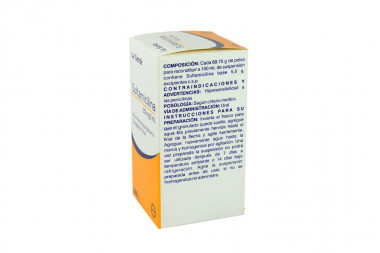 Sultamicilina Polvo 250 mg / 5 mL Caja Con Frasco Con 100 mL - Suspensión Oral 