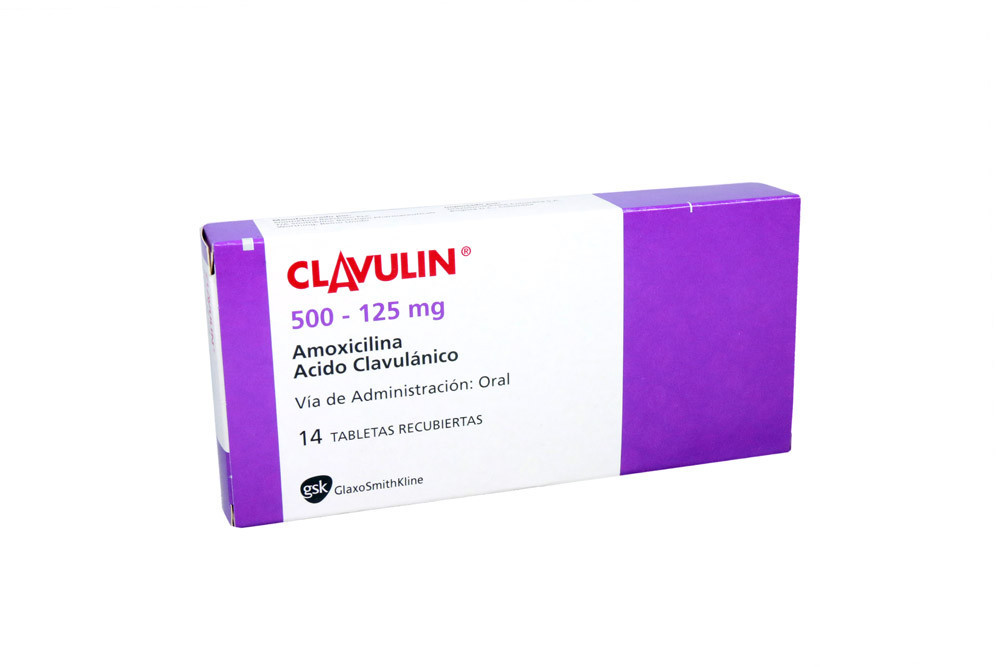 Clavulin 125-500 mg Caja Con 14 Tabletas Recubiertas