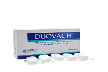 Duoval H 5/160/12.5 mg Caja Con 30 Tabletas 