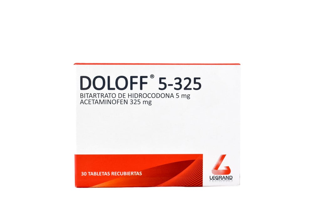 Dolof 5 / 325 Mg Caja Con 30 Tabletas Recubiertas